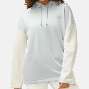 Outdoor Voices Cotton Terry Oversized Hoodie - Dove/Bone Size M